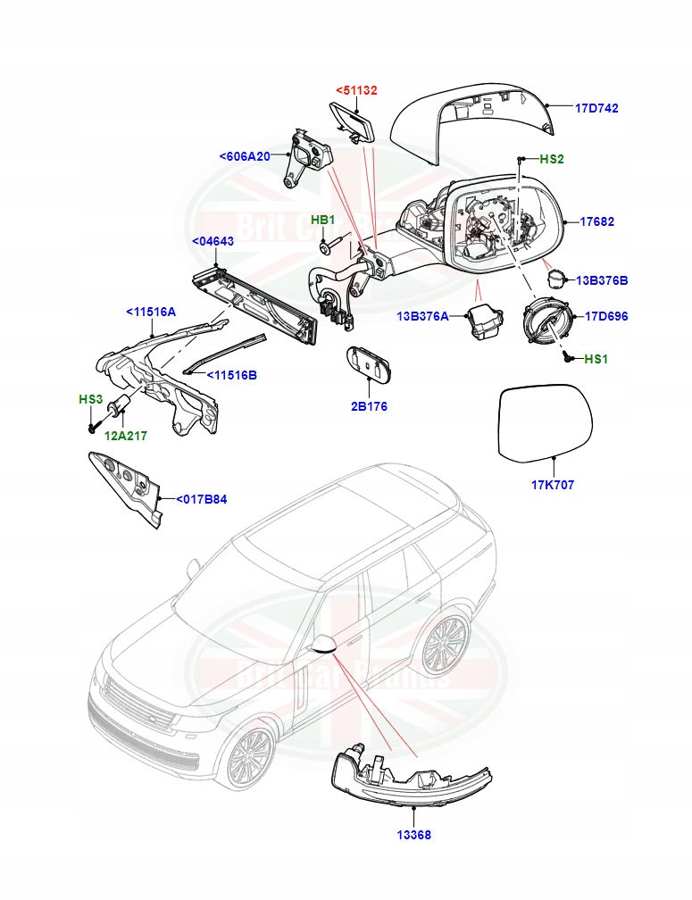 фото №2, Прокладка дзеркало права land rover range rover l460 sport l461 lr181868