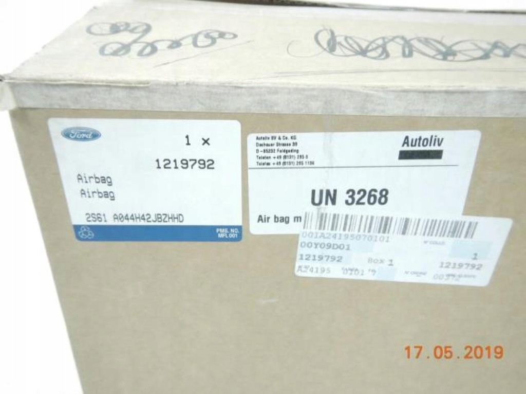 фото №10, Подушка пасажира ford fiesta 01-08 fusion 01-12 nowa оригінал 1219792