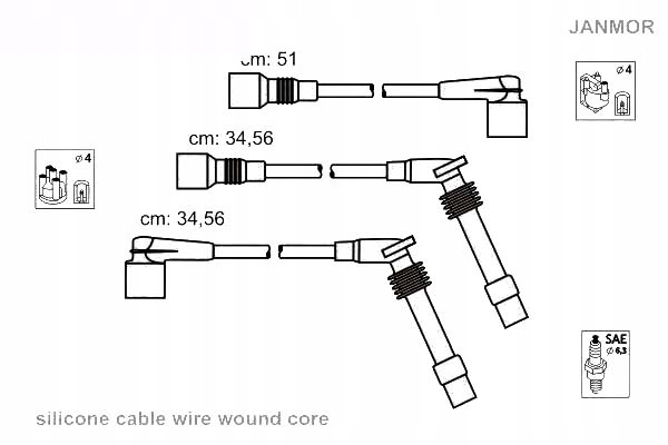 фото №2, Дроти запалювання kpl. janmor