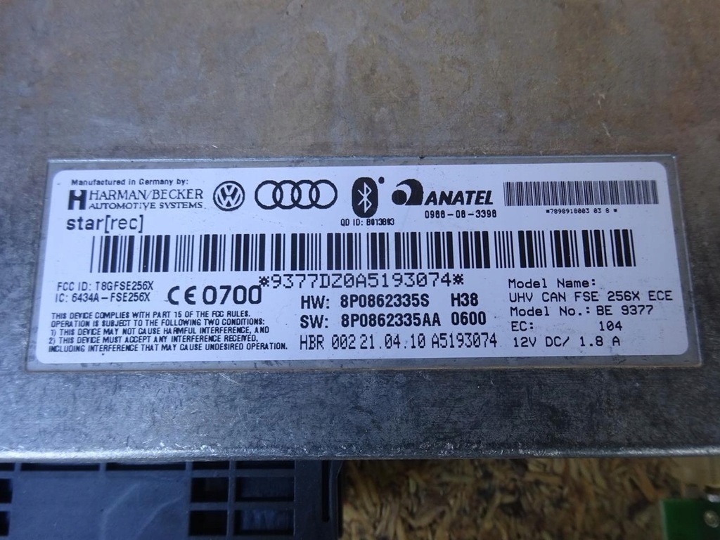 фото №13, Audi tt 8j a3 8p lift модуль bluetooth 8p0862335s