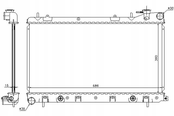 Купити Nissens радіатор води subaru forester 2.0 awd sg