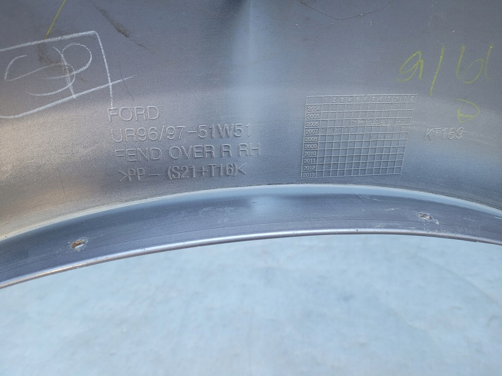 фото №11, Ford ranger 07-11 2007-2011 молдинг na крыло правый задний ur96/97-51w51