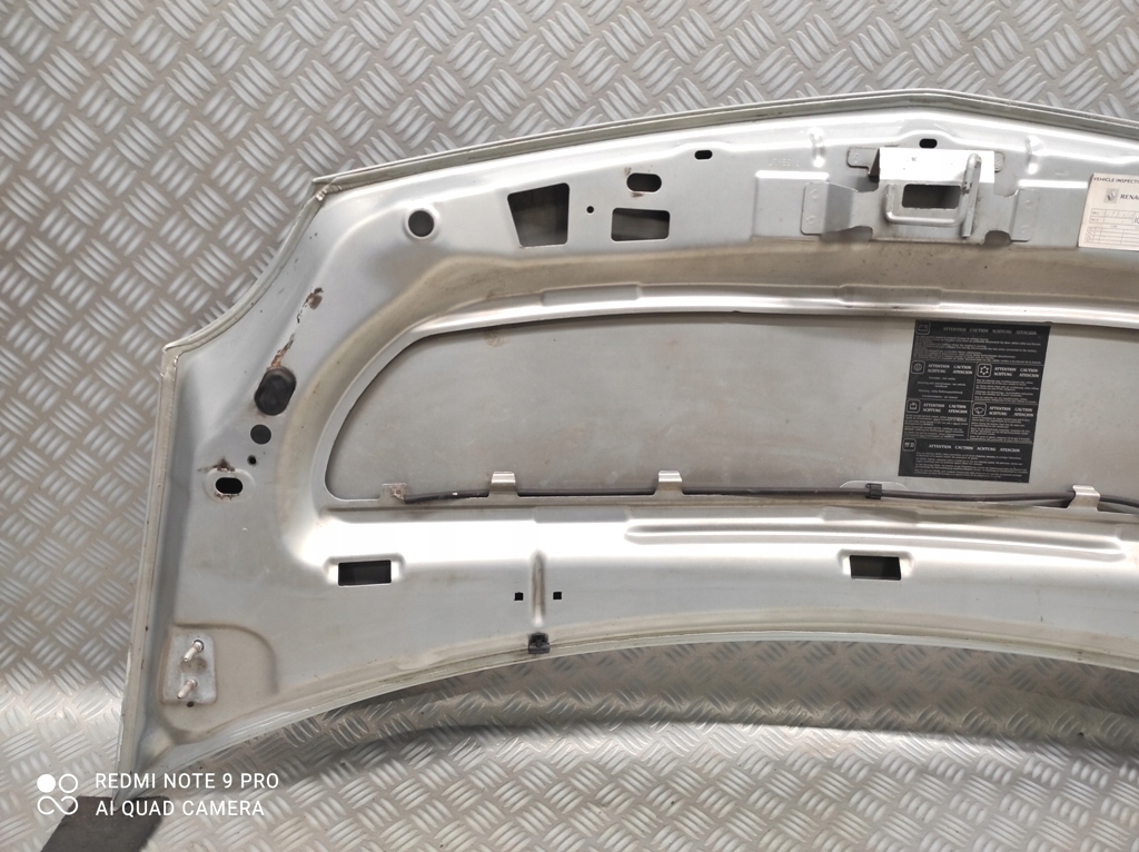 фото №15, Капот крышка двигателя серебристая renault kangoo ii