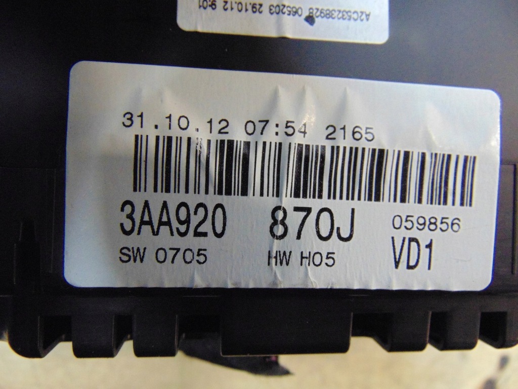 фото №13, Лічильник приладова панель vw passat b7 2.0 tdi 3aa920870j europa