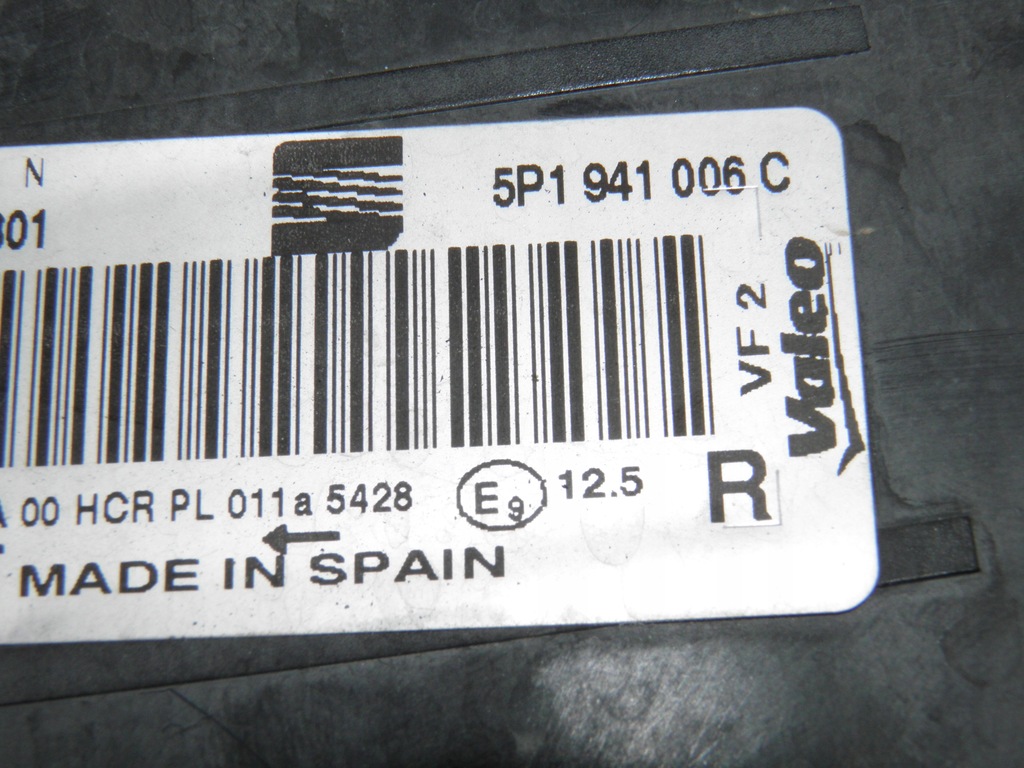 фото №6, Фара лампа правая перед передняя seat altea toledo 5p1 5p