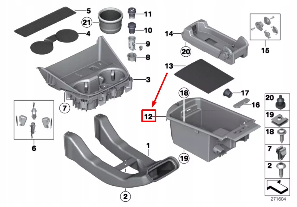 фото №9, Bmw x4 f26 лоток do бардачка w консоли центральной 9184500 51169184500 oem