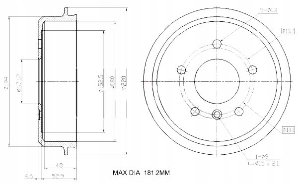 Купити Maxgear гальмівні барабани ham. 2szt mercedes t. w168 a-klasa