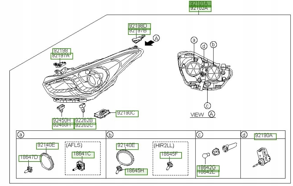фото №1, Лампа передняя фара l hyundai i40 11-15