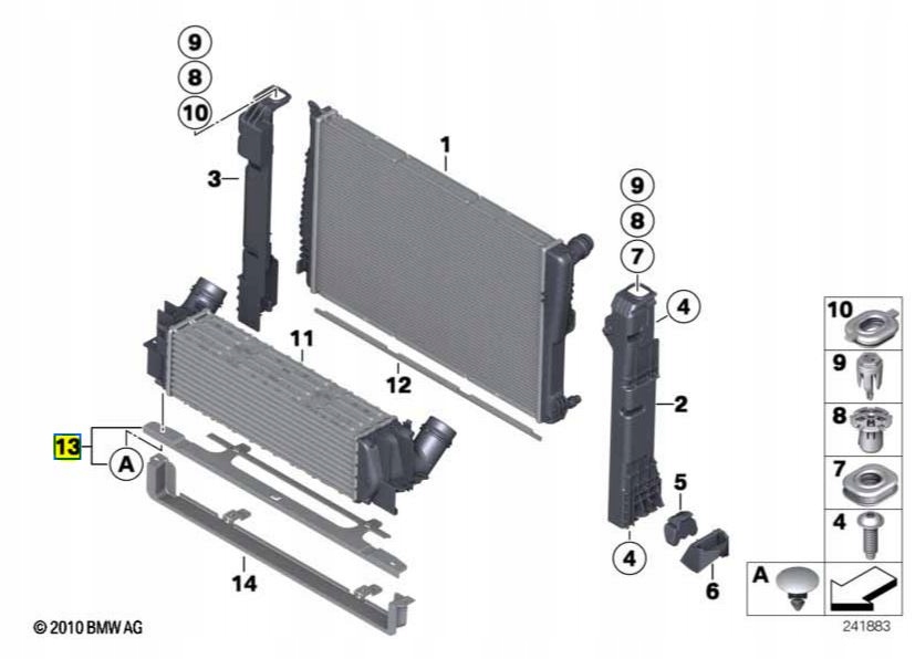 фото №13, Канал pow. moc. радіатора інтеркулер bmw f25 f26