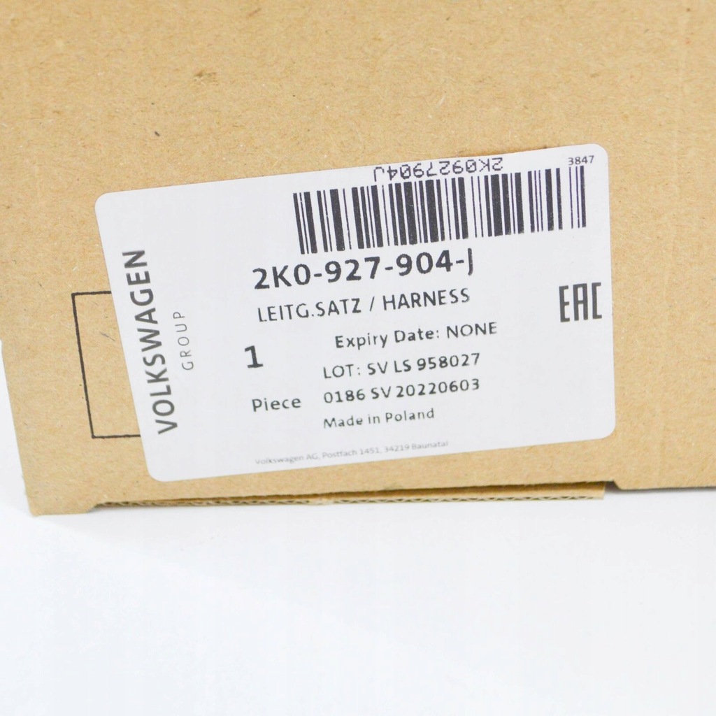 фото №8, Vw caddy iv sa mk6 rear speed датчик проводка harness 2k0927904j