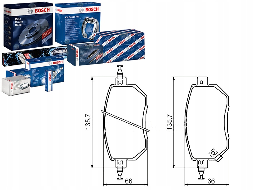 фото №1, Bos0 986 494 366 гальмівні колодки ham. infiniti перед fx 03-