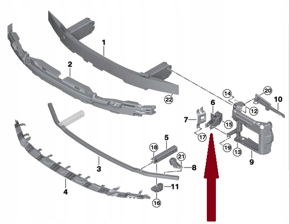 фото №10, Bmw 3 g20 адаптер кронштейн кронштейн радіатора ліва 51117422233