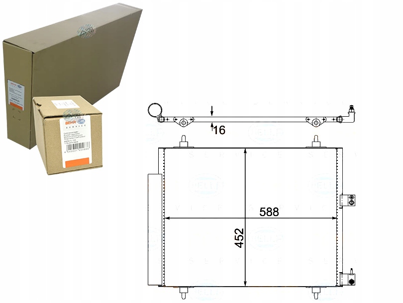 фото №1, Конденсатор кондиционера citroen c8 peugeot 807 behr