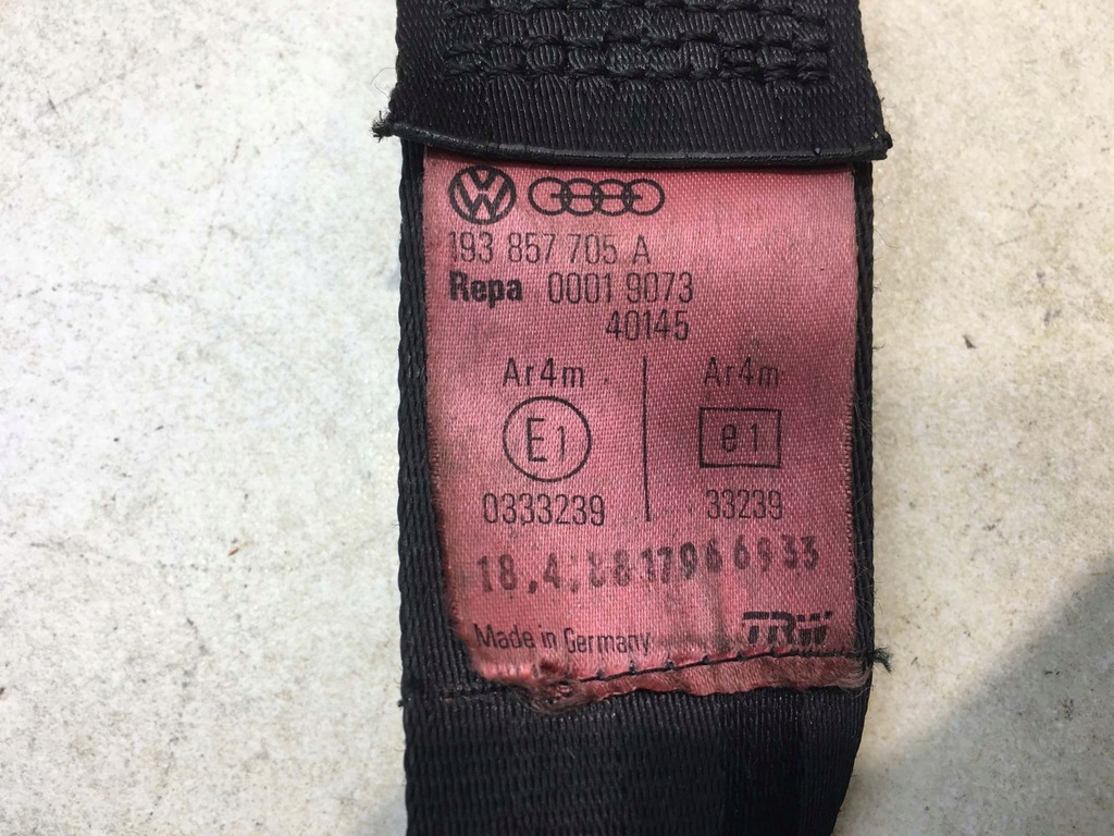 фото №6, Pas безопасности левый перед golf ii 193857705a
