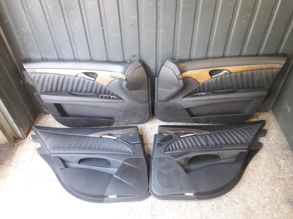 фото №13, W211 lift kombi avangarde сидіння обшивки шкіра чорні комплект