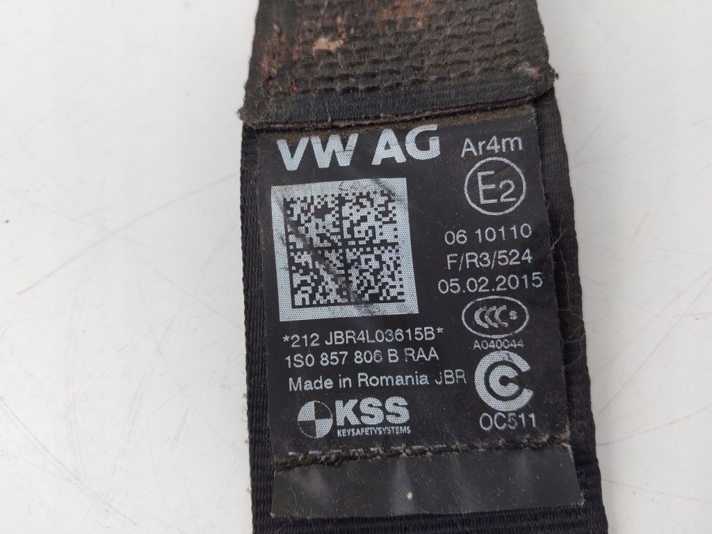 Ремень безопасности правый задний  1s0857806b skoda citigo в Украине