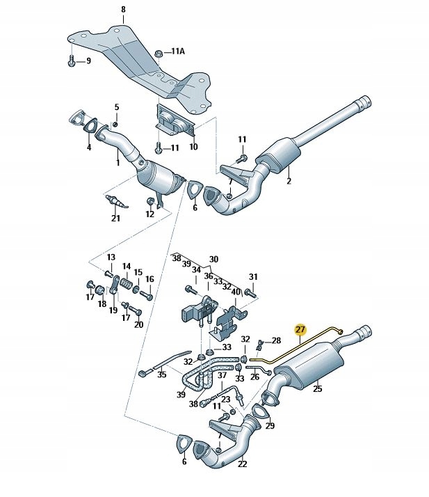 фото №2, Соединитель трубный трубка фильтра dpf audi a6 c6 aso оригинал