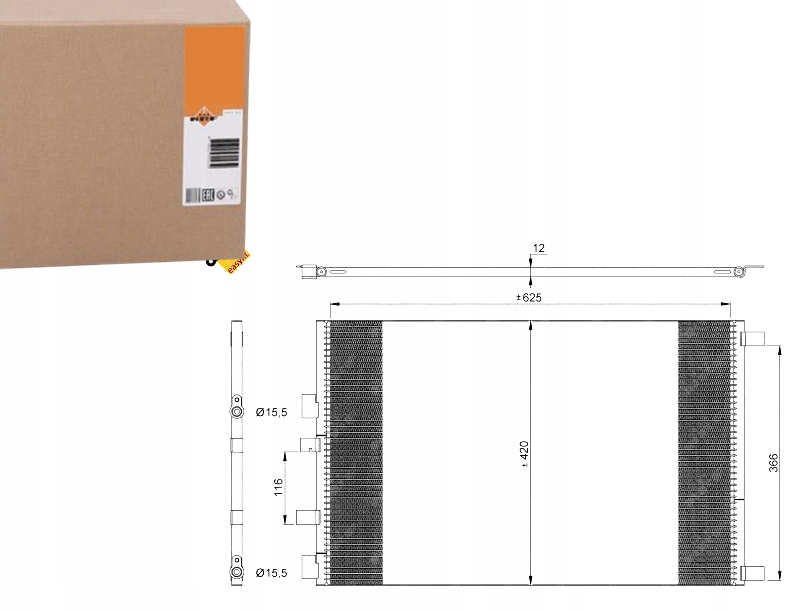 фото №1, Конденсатор радіатор кондиціонера [nrf]