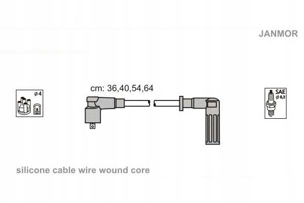 фото №1, Janmor провода зажигания fiat punto 1.6 176