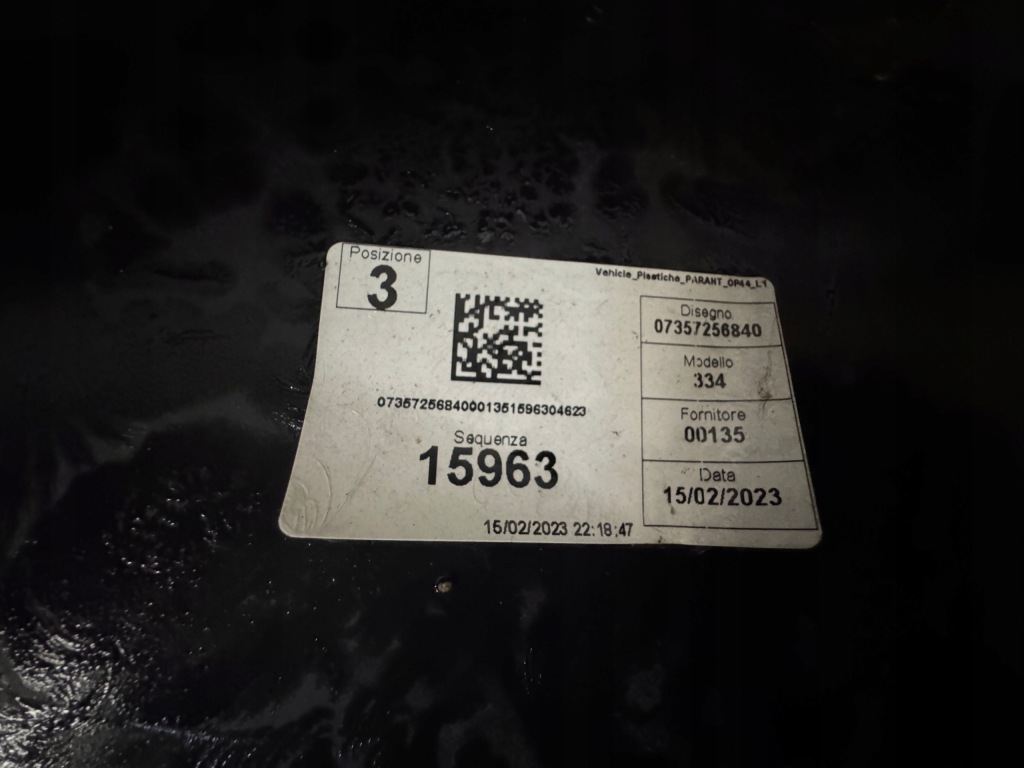 Накладка спойлер бампера перед fiat 500x рестайлінг  18-22 735721381 Оригінал