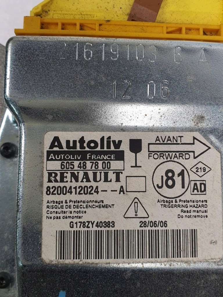 фото №2, Датчик модуль подушок подушка безпеки renault espace iv 8200412024