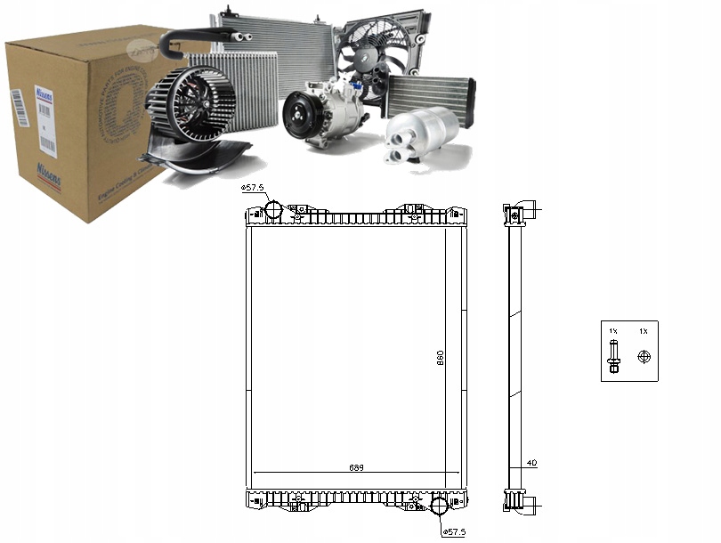 фото №1, Радіатор двигуна scania k k bus n bus g r dc09.10