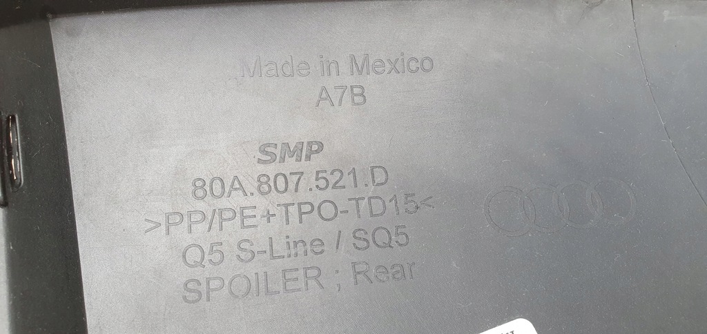 фото №11, Audi q5 ii s-line 2016- диффузор бампер задняя orygin