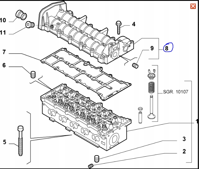 Головка цилиндров lancia thesis 2.4 jtd 46814178 Доставка