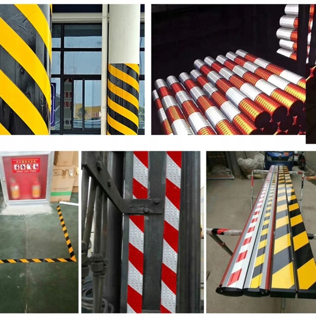 фото №12, Лента отражающая гладкая ступени отражатель 5m стойки гараж порог biało czerwona