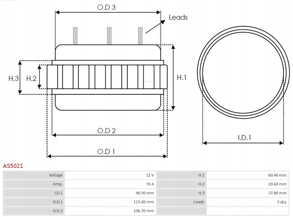 фото №2, Stator, генератор as-pl as5021