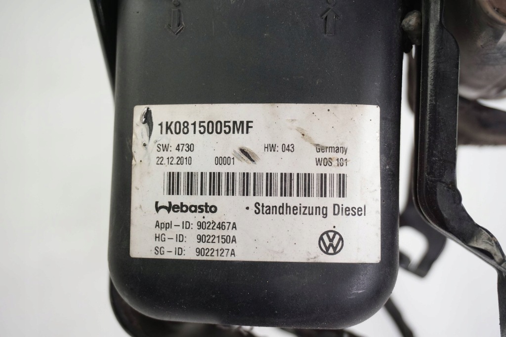 фото №8, Обігрівач стояночний webasto vw caddy touran 1k0815005mf 9022150a