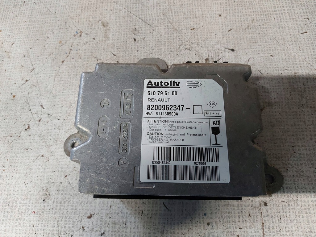 фото №1, Renault clio iii датчик подушка безпеки 8200962347