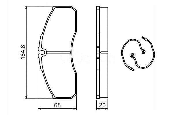 Купити Bosch комплект гальмівних колодок ham. перед rvi mascott + асистент водія #28