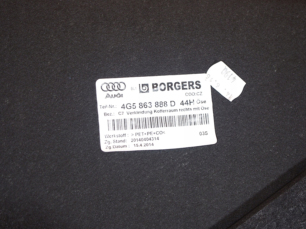 фото №8, Audi a6 4g lift 32km sedan обшивка оббивка багажника права 4g5863888d