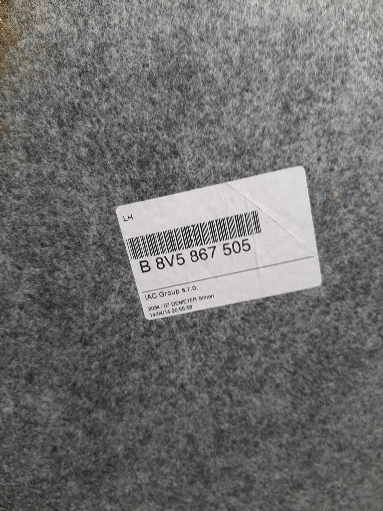 фото №12, Audi a3 8v потолок обивка крыша 8v5867505k