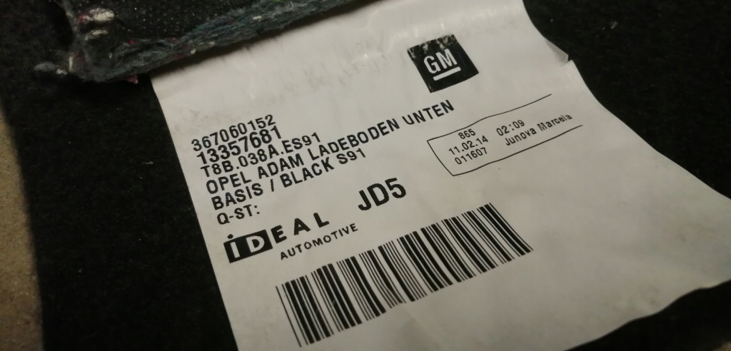 фото №3, Opel adam плита килимок полиця 13357681