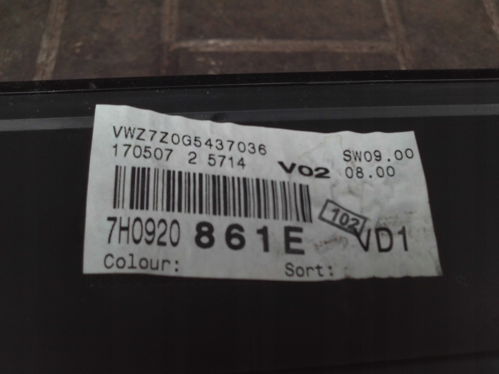 фото №7, Набор стартовый бортовой компьютер ключ vw t5 2.5tdi