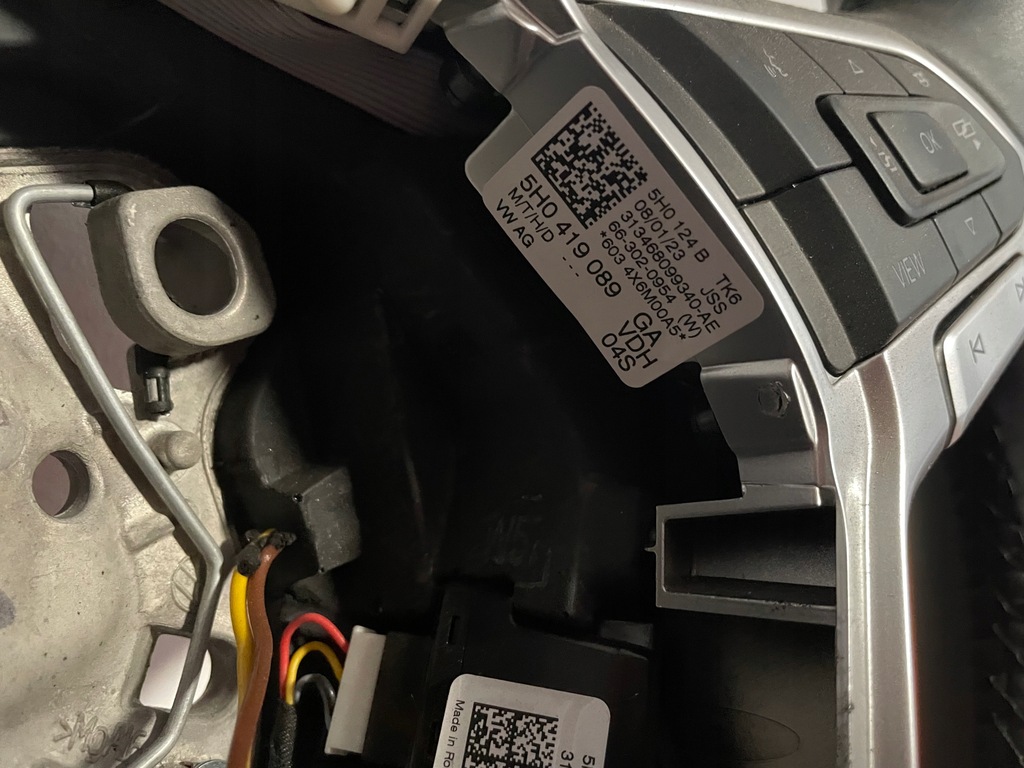 фото №10, Повітропровід мультифункція пелюстки перемикання передач підігрів vw golf viii arteon passat b8