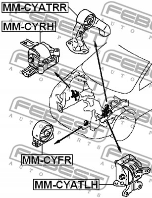фото №3, Подушки безопасности двигателя febest mm-cyatlh