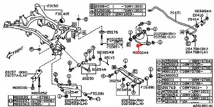 фото №10, Болт рычага поперечный legacy 03-14 tribeca