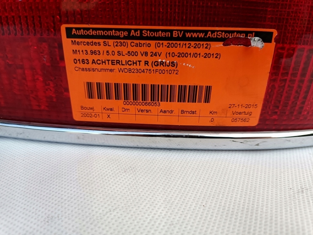 фото №5, Mercedes w230 r230 лампа задня права задня sl