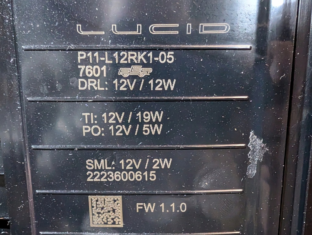 фото №9, Lucid air решётка бампера свет drl led правый перед p11-l12rk1-05