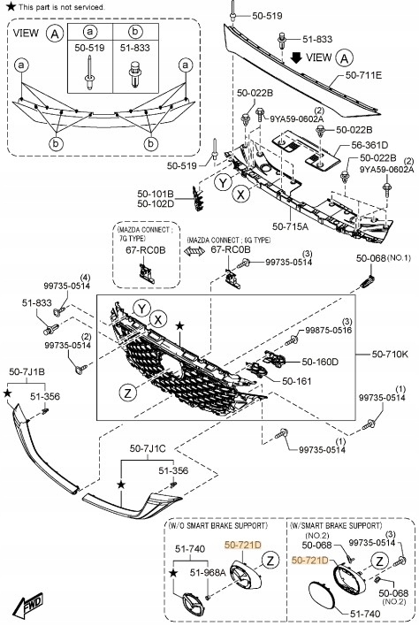 фото №5, Основа емблема решітка pod радар mazda cx-5 kf 2021- оригінал