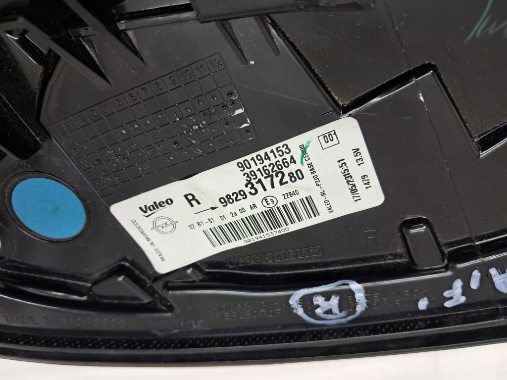 фото №8, Opel corsa f лампа правый задняя задняя правая 9829317280