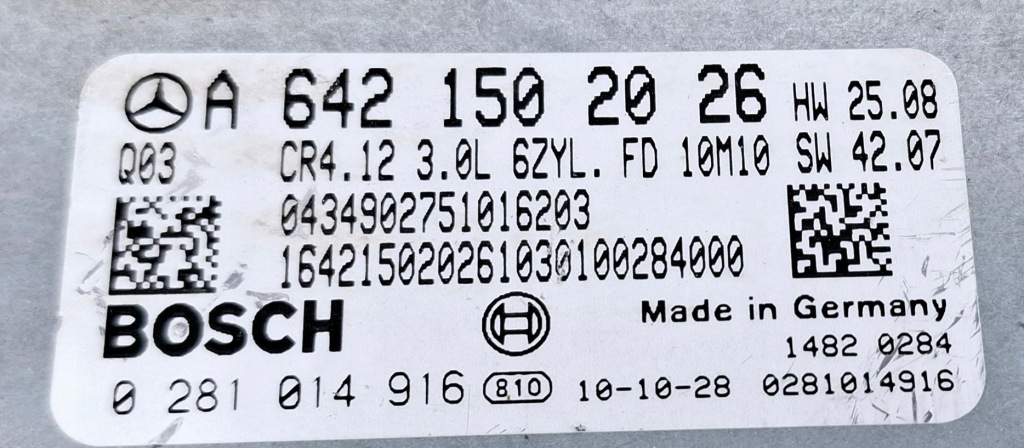 фото №5, Mercedes-benz e w211 блок керування двигуна 3.0 cdi ecu a6421502026 новий