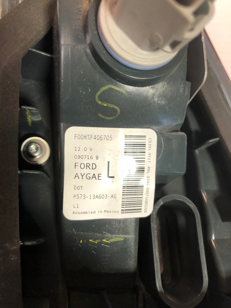 фото №1, 2017 18 19 ford fusion лампа задня задня ліва