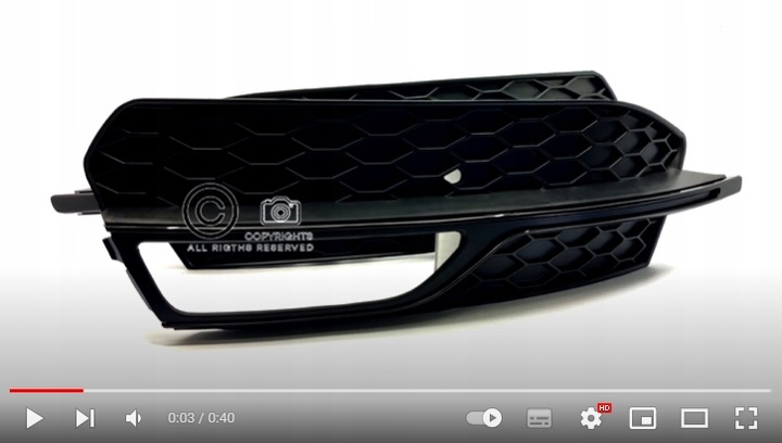 фото №15, Решітка решітка радіатора pod протитуманна фара audi a3 8v s3 13-17 p+l plaster стільники чорний