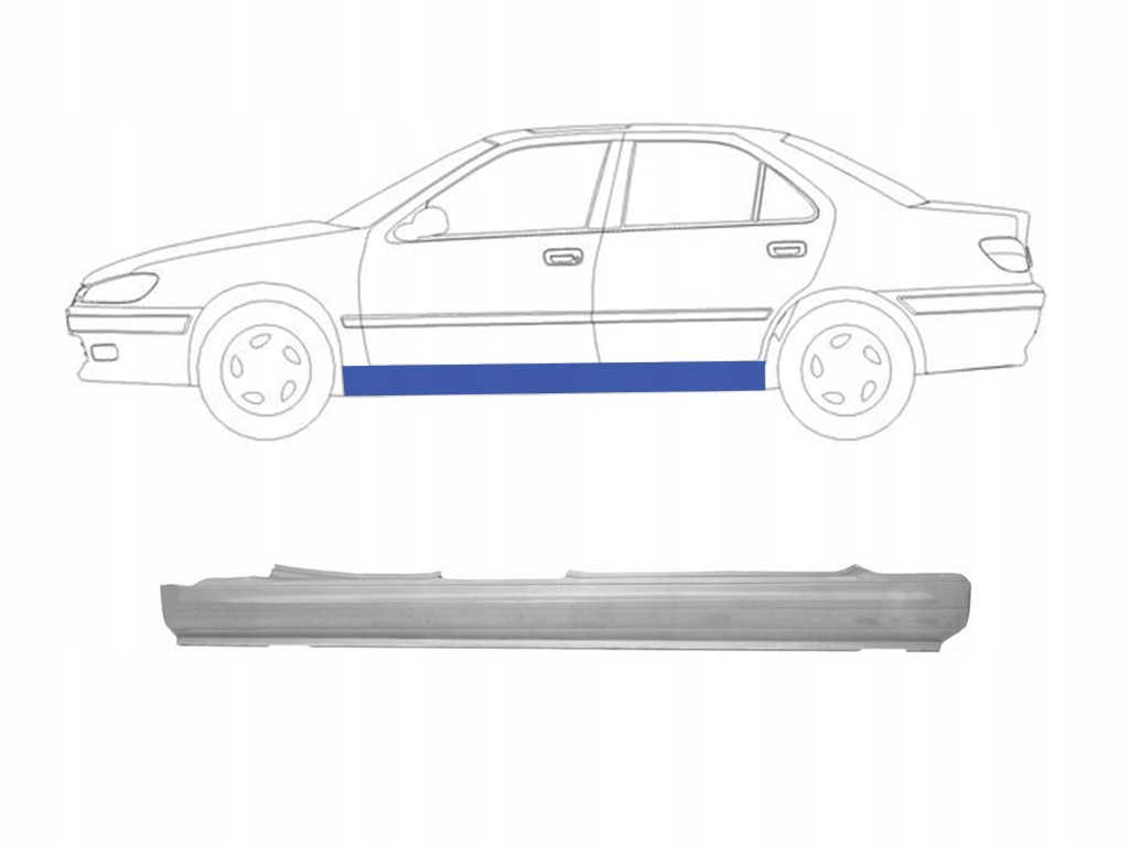 фото №1, Peugeot 406 1995-1999 порог левая