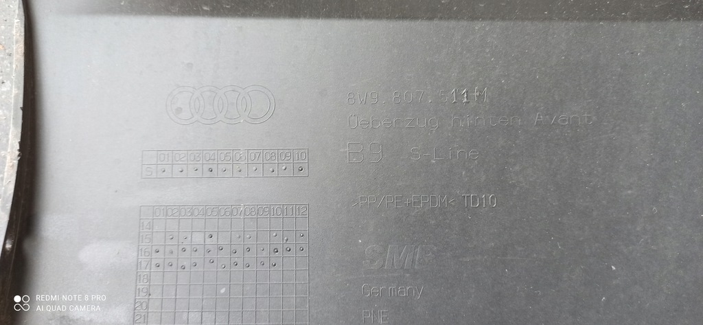 фото №10, Audi a4 b9 s-line kombi avant бампер задняя