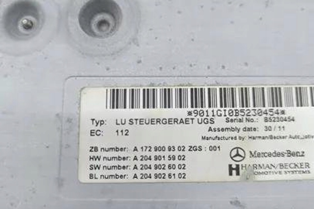фото №8, Модуль навігації mercedes-benz e coupe c207 a2049015902 3.5l бензиновий